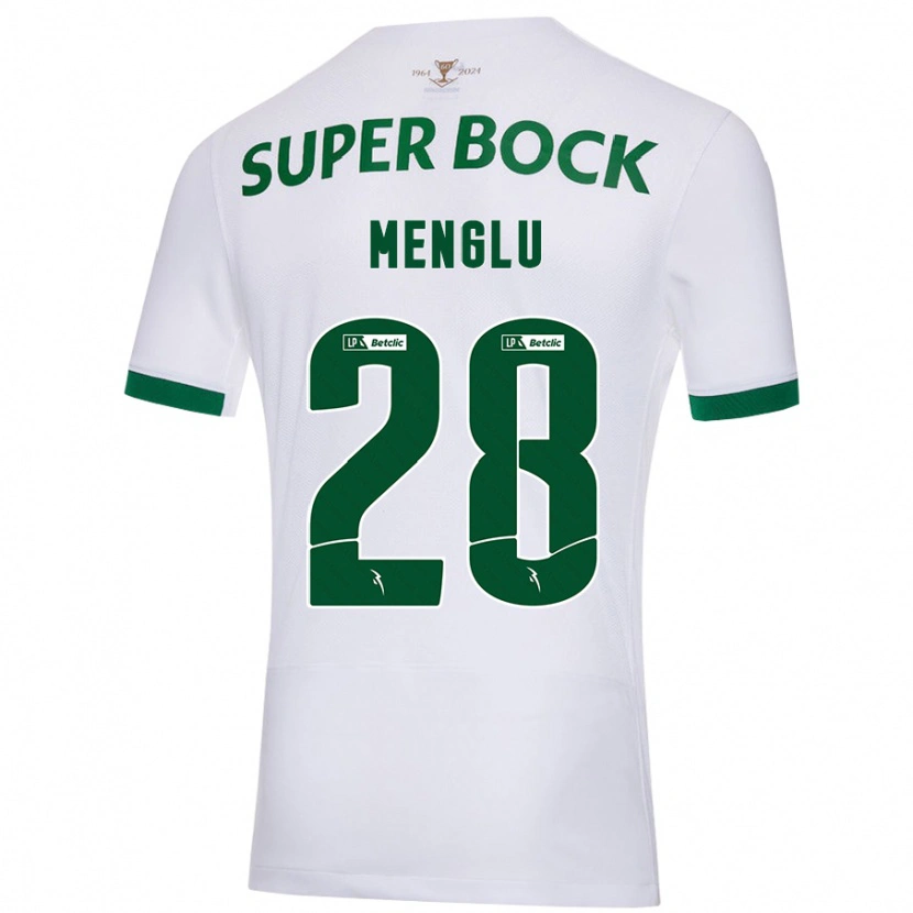 Danxen Mænd Shen Menglu #28 Hvid Grøn Udebane Spillertrøjer 2024/25 Trøje T-Shirt