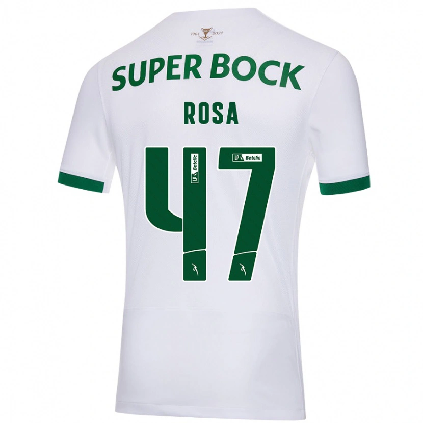 Danxen Mænd Mariana Rosa #47 Hvid Grøn Udebane Spillertrøjer 2024/25 Trøje T-Shirt