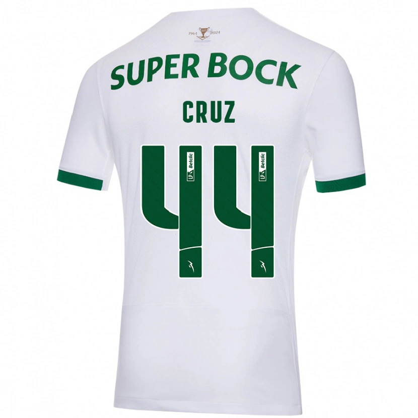 Danxen Mænd Marco Cruz #44 Hvid Grøn Udebane Spillertrøjer 2024/25 Trøje T-Shirt