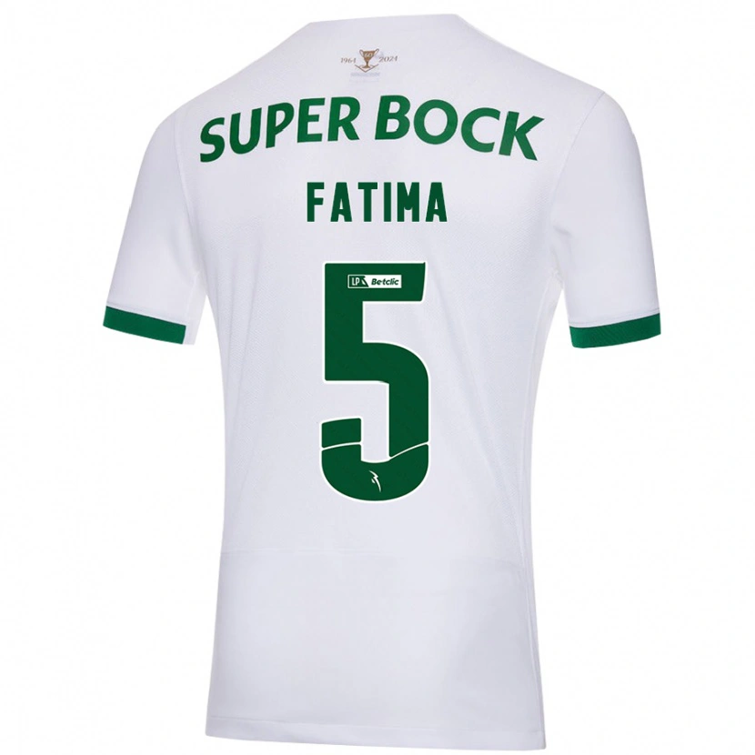Danxen Mænd Francisca Fatima Aquino Dutra #5 Hvid Grøn Udebane Spillertrøjer 2024/25 Trøje T-Shirt
