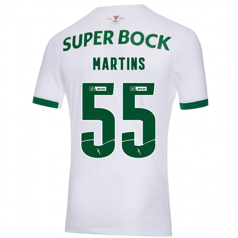 Danxen Mænd Carolina Martins #55 Hvid Grøn Udebane Spillertrøjer 2024/25 Trøje T-Shirt