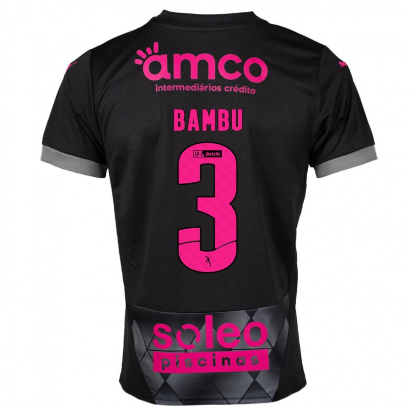 Danxen Mænd Robson Bambu #3 Sort Pink Udebane Spillertrøjer 2024/25 Trøje T-Shirt