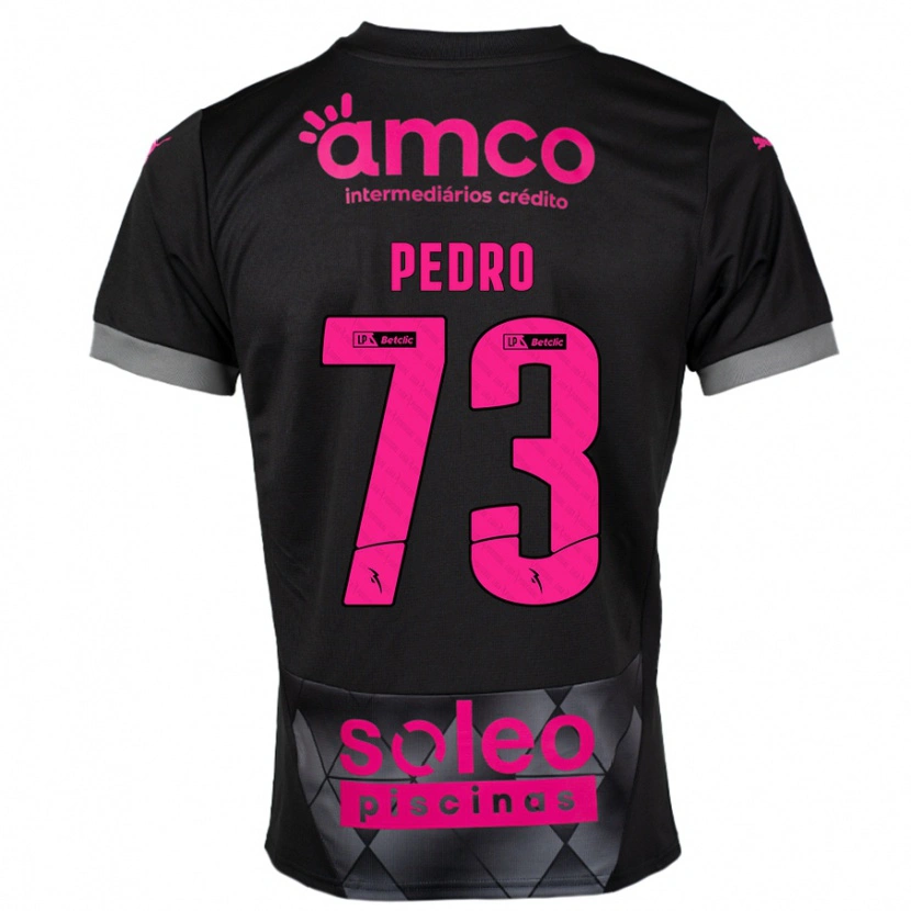 Danxen Mænd Zé Pedro #73 Sort Pink Udebane Spillertrøjer 2024/25 Trøje T-Shirt