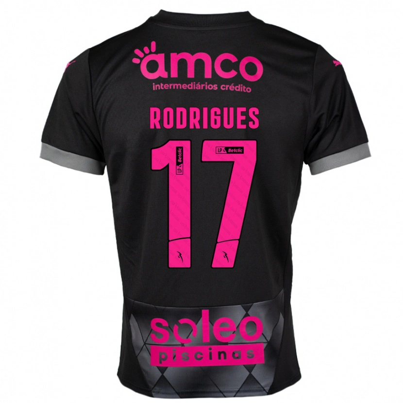 Danxen Mænd Tânia Rodrigues #17 Sort Pink Udebane Spillertrøjer 2024/25 Trøje T-Shirt