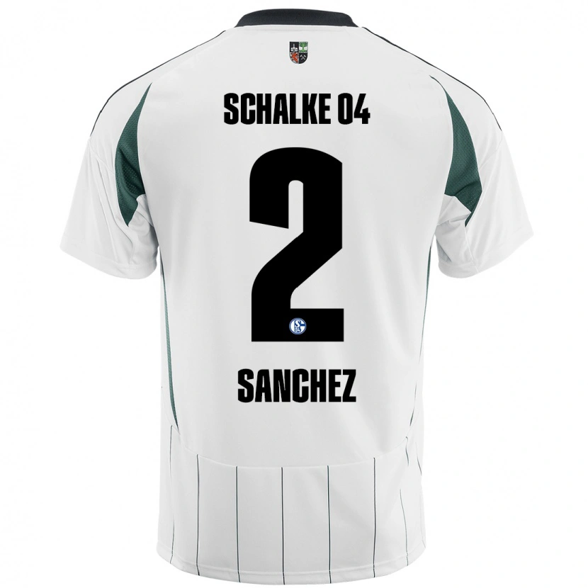 Danxen Mænd Felipe Sánchez #2 Hvid Grøn Udebane Spillertrøjer 2024/25 Trøje T-Shirt