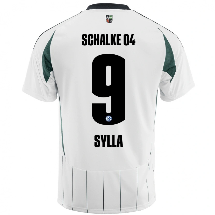 Danxen Mænd Moussa Sylla #9 Hvid Grøn Udebane Spillertrøjer 2024/25 Trøje T-Shirt