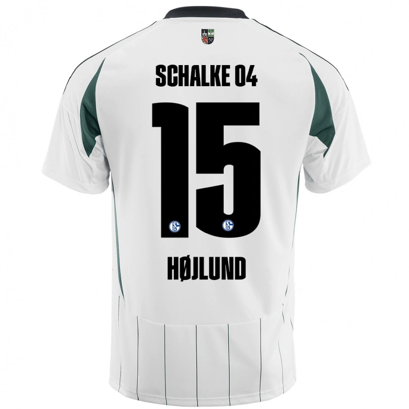 Danxen Mænd Emil Højlund #15 Hvid Grøn Udebane Spillertrøjer 2024/25 Trøje T-Shirt