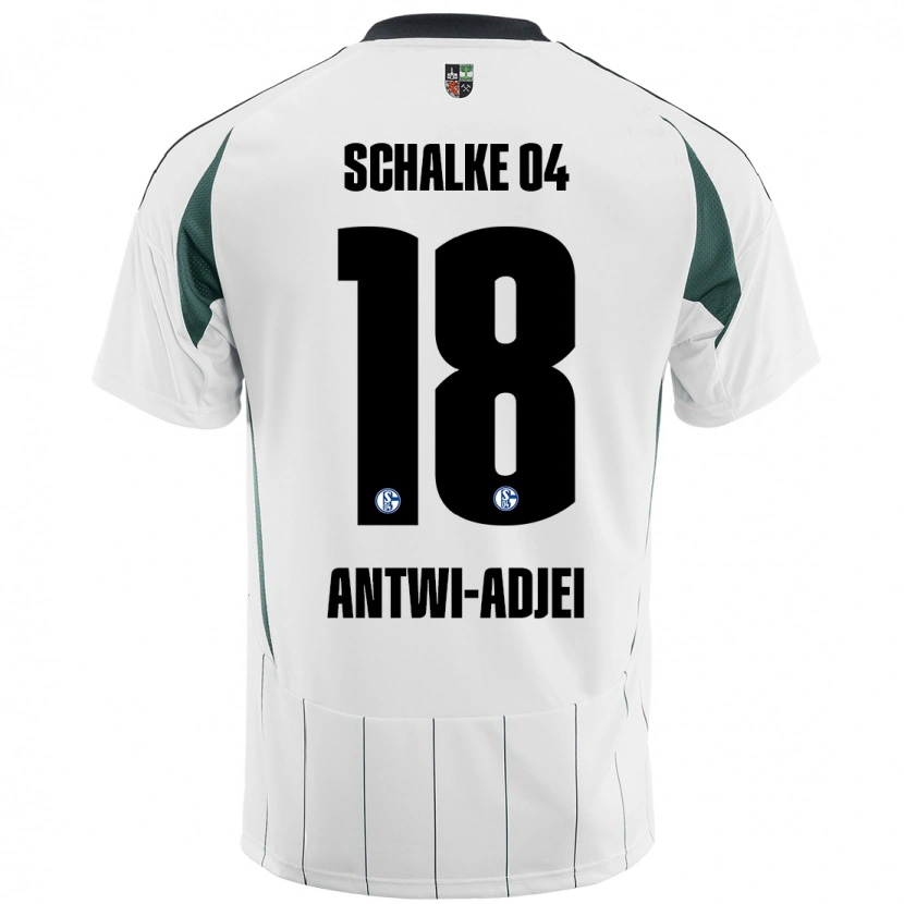 Danxen Mænd Christopher Antwi-Adjei #18 Hvid Grøn Udebane Spillertrøjer 2024/25 Trøje T-Shirt