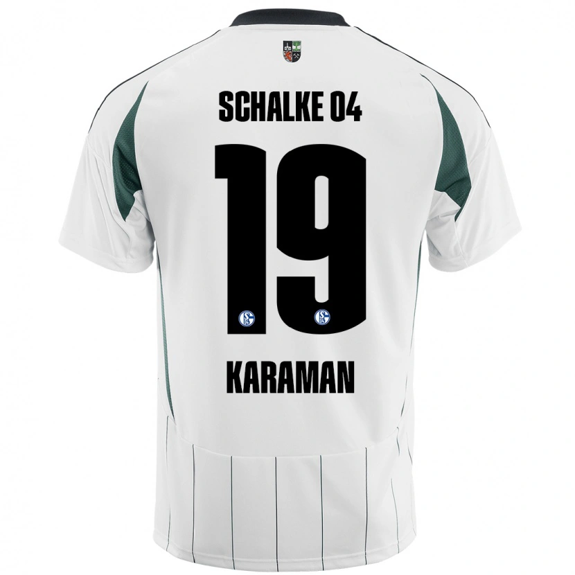 Danxen Mænd Kenan Karaman #19 Hvid Grøn Udebane Spillertrøjer 2024/25 Trøje T-Shirt