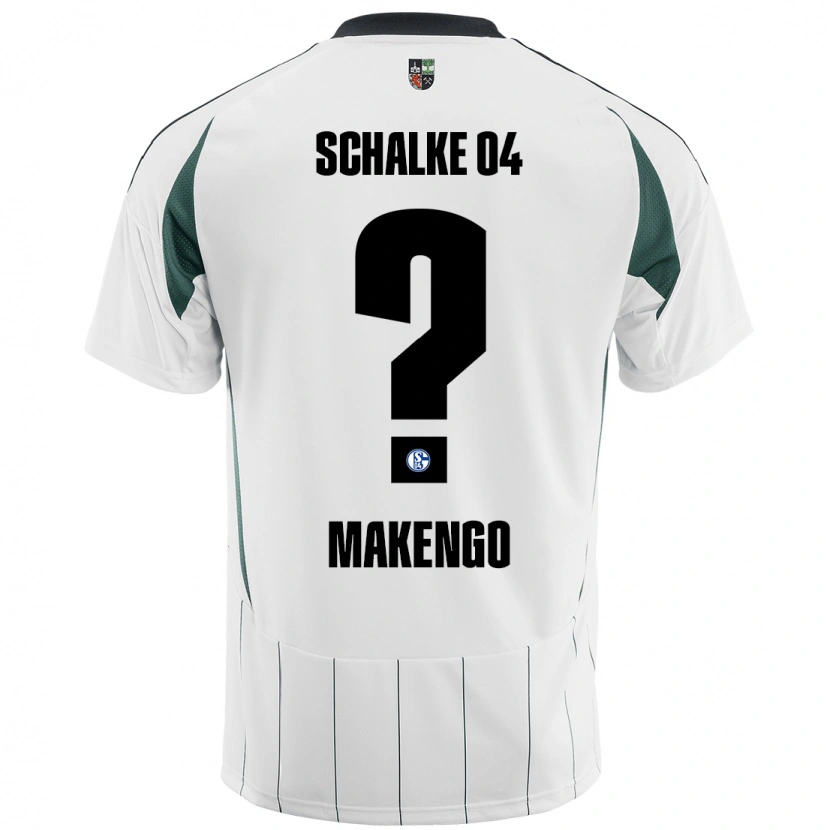 Danxen Mænd Richard Makengo #0 Hvid Grøn Udebane Spillertrøjer 2024/25 Trøje T-Shirt