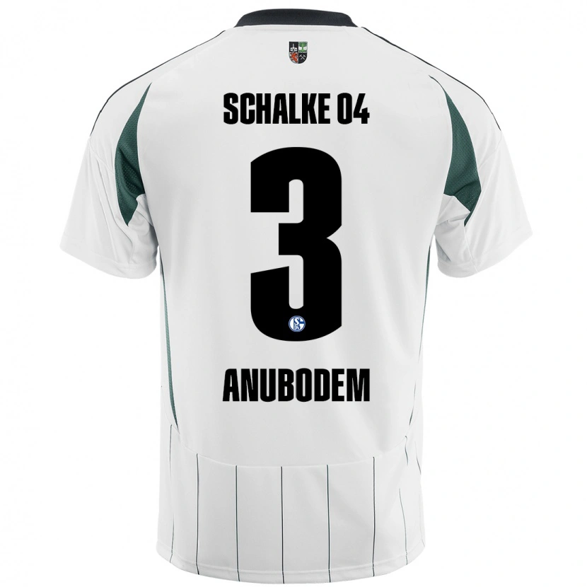 Danxen Mænd Ngufor Anubodem #3 Hvid Grøn Udebane Spillertrøjer 2024/25 Trøje T-Shirt