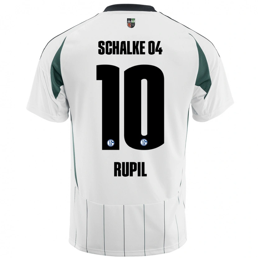 Danxen Mænd Timothé Rupil #10 Hvid Grøn Udebane Spillertrøjer 2024/25 Trøje T-Shirt