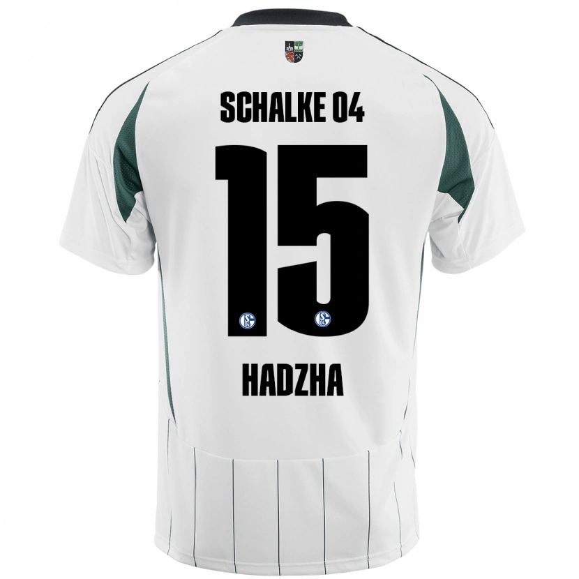 Danxen Mænd Nedzhib Hadzha #15 Hvid Grøn Udebane Spillertrøjer 2024/25 Trøje T-Shirt