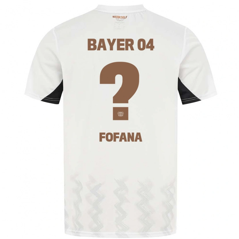Danxen Mænd Sadik Fofana #0 Hvid Sort Udebane Spillertrøjer 2024/25 Trøje T-Shirt