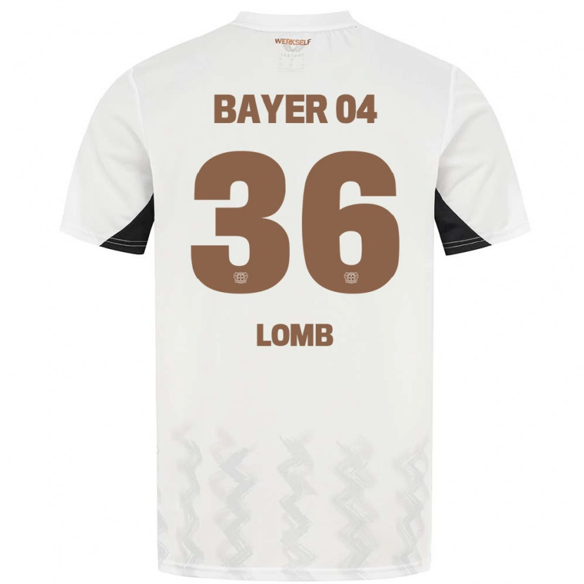Danxen Mænd Niklas Lomb #36 Hvid Sort Udebane Spillertrøjer 2024/25 Trøje T-Shirt