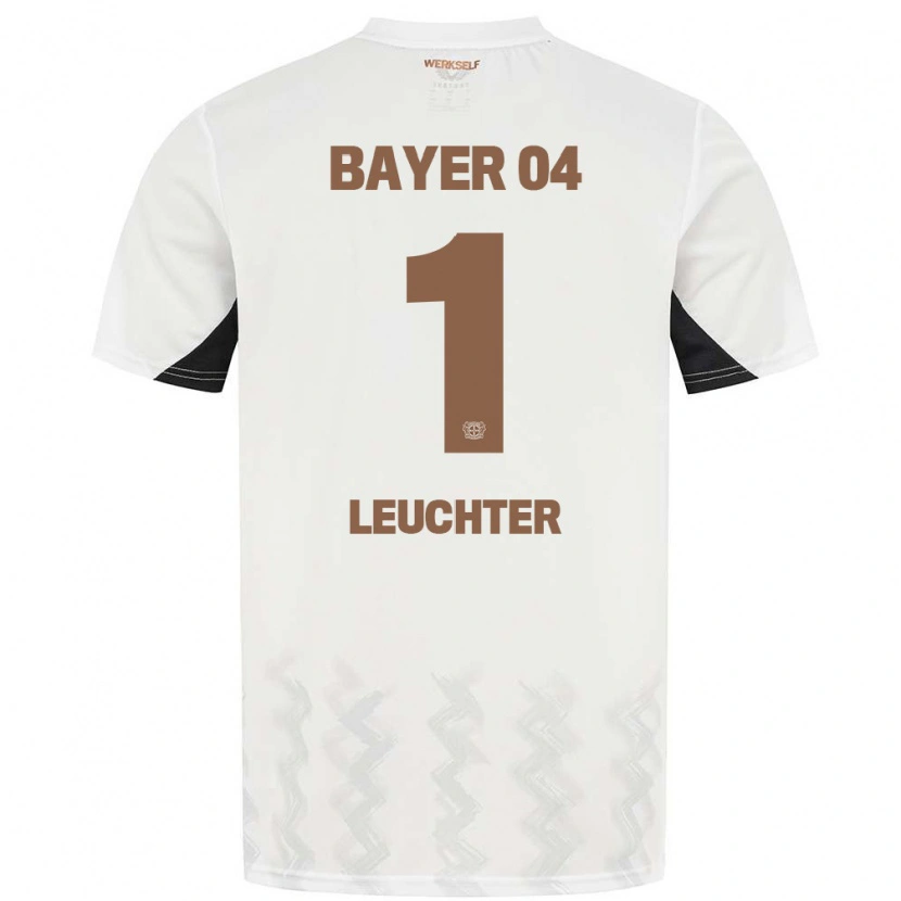 Danxen Mænd Julian Leuchter #1 Hvid Sort Udebane Spillertrøjer 2024/25 Trøje T-Shirt