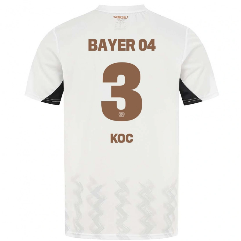 Danxen Mænd Halil Koc #3 Hvid Sort Udebane Spillertrøjer 2024/25 Trøje T-Shirt
