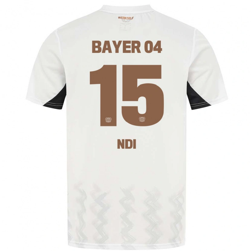 Danxen Mænd Bradley Ndi #15 Hvid Sort Udebane Spillertrøjer 2024/25 Trøje T-Shirt