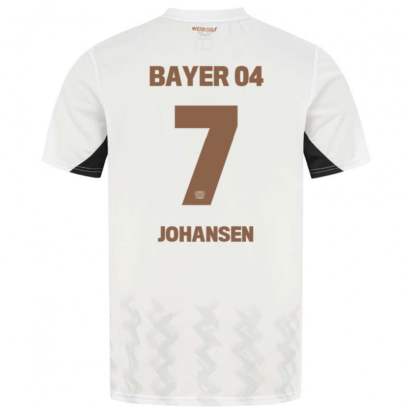 Danxen Mænd Cecilie Johansen #7 Hvid Sort Udebane Spillertrøjer 2024/25 Trøje T-Shirt
