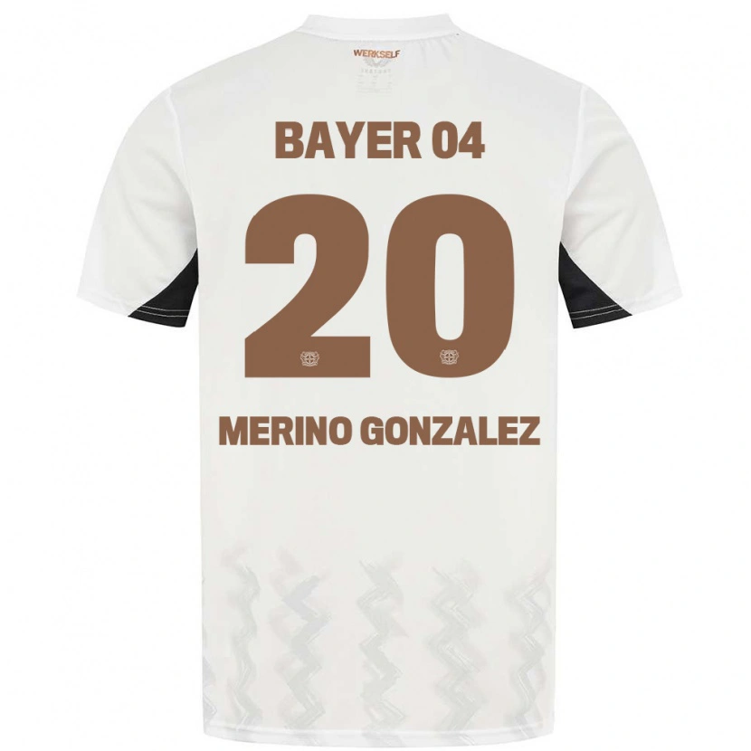 Danxen Mænd Estrella Merino Gonzalez #20 Hvid Sort Udebane Spillertrøjer 2024/25 Trøje T-Shirt