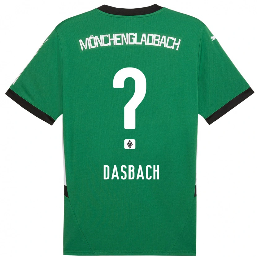 Danxen Mænd Yannik Dasbach #0 Grøn Hvid Udebane Spillertrøjer 2024/25 Trøje T-Shirt