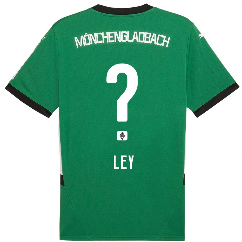 Danxen Mænd Marlon Ley #0 Grøn Hvid Udebane Spillertrøjer 2024/25 Trøje T-Shirt
