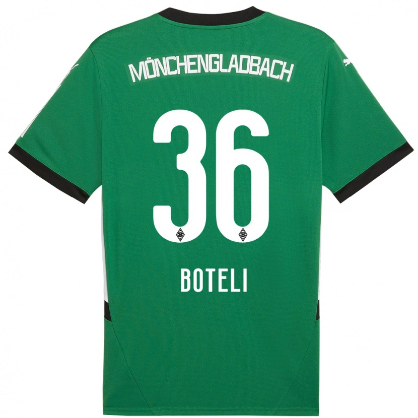 Danxen Mænd Winsley Boteli #36 Grøn Hvid Udebane Spillertrøjer 2024/25 Trøje T-Shirt