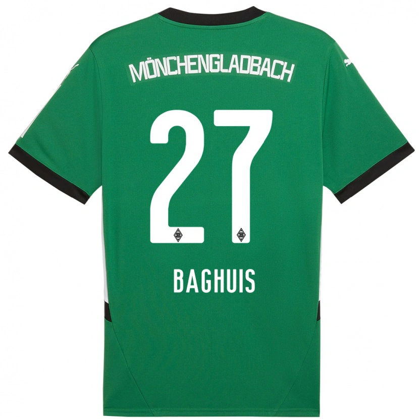 Danxen Mænd Chantal Baghuis #27 Grøn Hvid Udebane Spillertrøjer 2024/25 Trøje T-Shirt