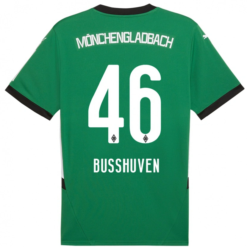 Danxen Mænd Alina Busshuven #46 Grøn Hvid Udebane Spillertrøjer 2024/25 Trøje T-Shirt