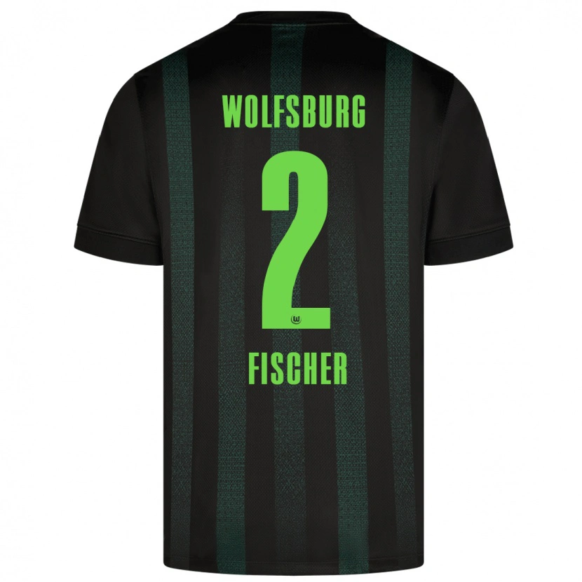Danxen Mænd Kilian Fischer #2 Mørkegrøn Udebane Spillertrøjer 2024/25 Trøje T-Shirt