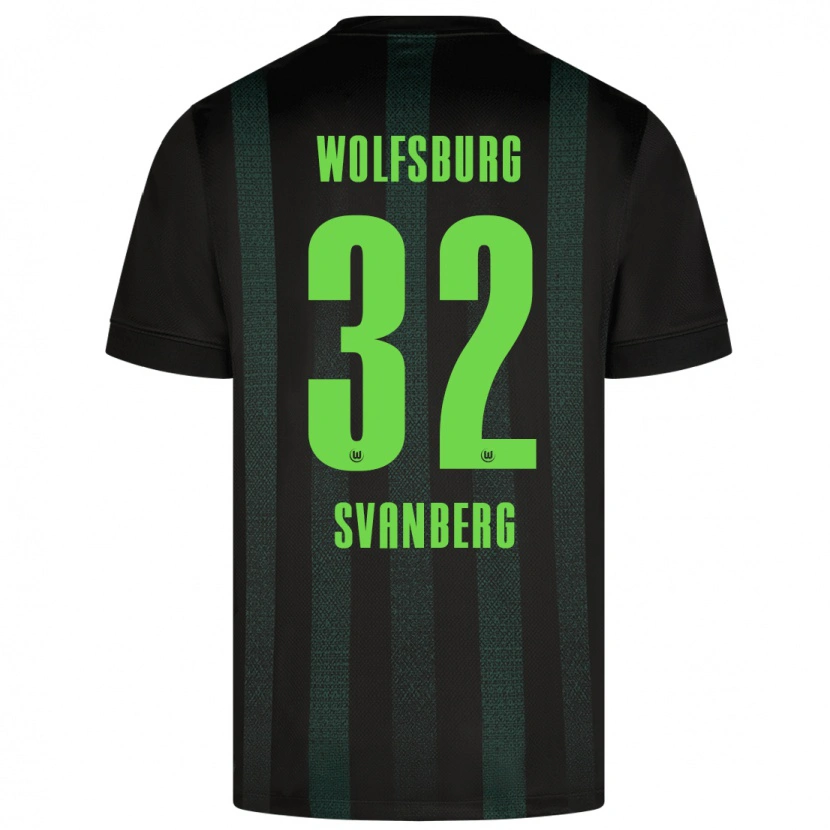Danxen Mænd Mattias Svanberg #32 Mørkegrøn Udebane Spillertrøjer 2024/25 Trøje T-Shirt