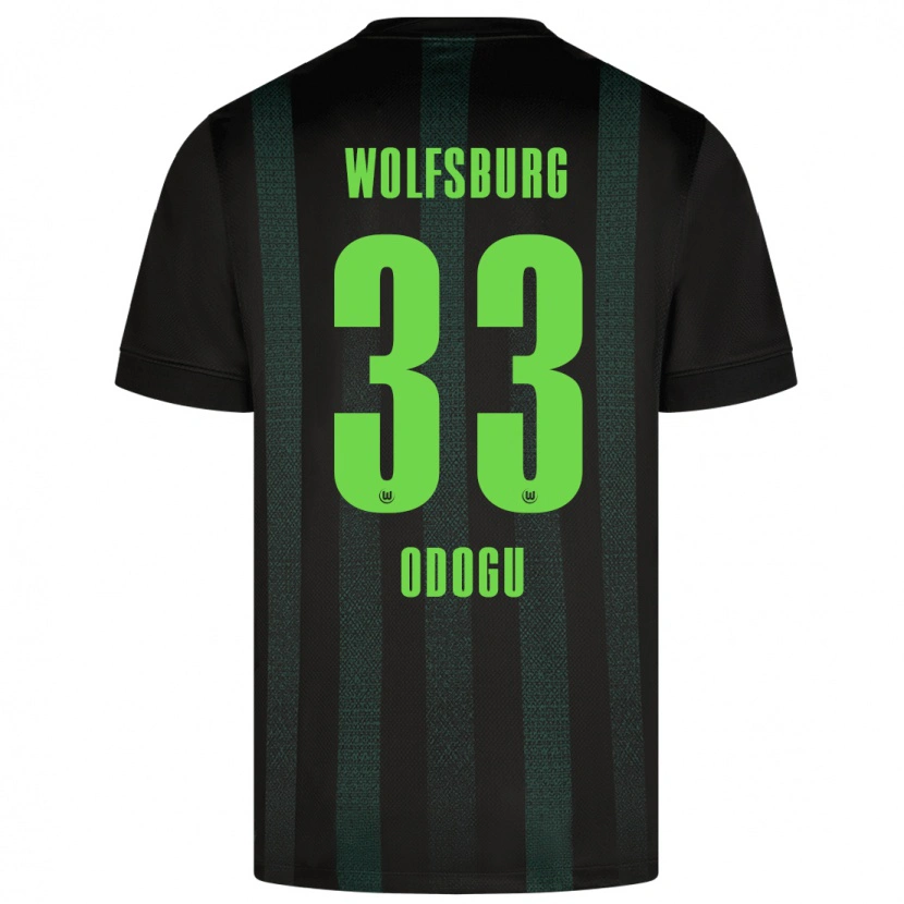 Danxen Mænd David Odogu #33 Mørkegrøn Udebane Spillertrøjer 2024/25 Trøje T-Shirt