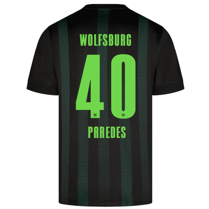 Danxen Mænd Kevin Paredes #40 Mørkegrøn Udebane Spillertrøjer 2024/25 Trøje T-Shirt