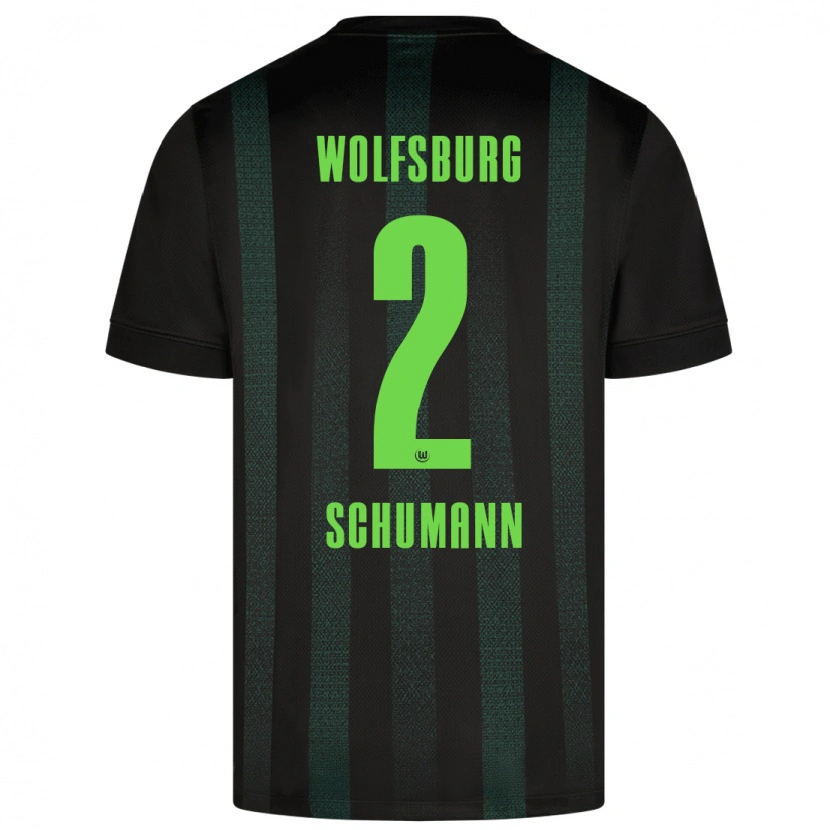 Danxen Mænd Anton Schumann #2 Mørkegrøn Udebane Spillertrøjer 2024/25 Trøje T-Shirt