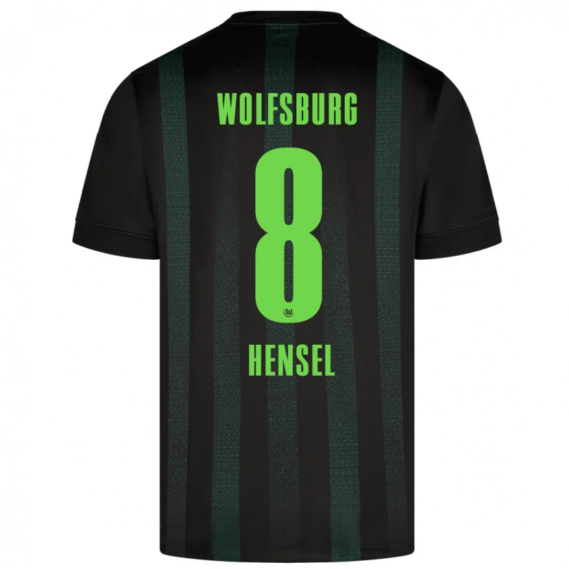 Danxen Mænd Pharell Hensel #8 Mørkegrøn Udebane Spillertrøjer 2024/25 Trøje T-Shirt