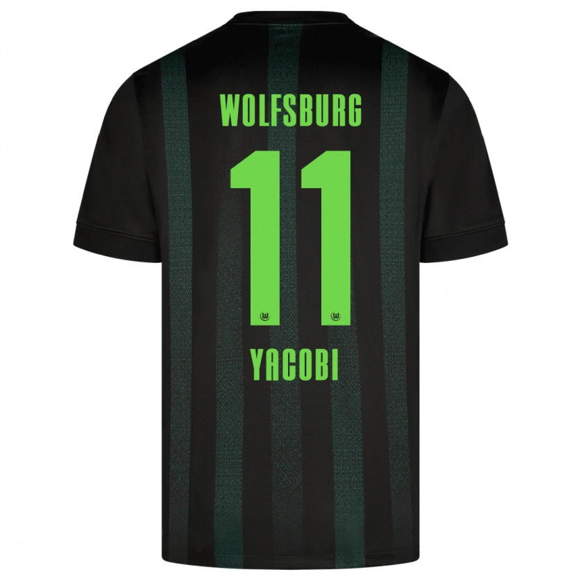Danxen Mænd Nilas Yacobi #11 Mørkegrøn Udebane Spillertrøjer 2024/25 Trøje T-Shirt