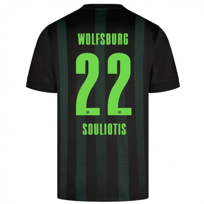 Danxen Mænd Spyridon Souliotis #22 Mørkegrøn Udebane Spillertrøjer 2024/25 Trøje T-Shirt