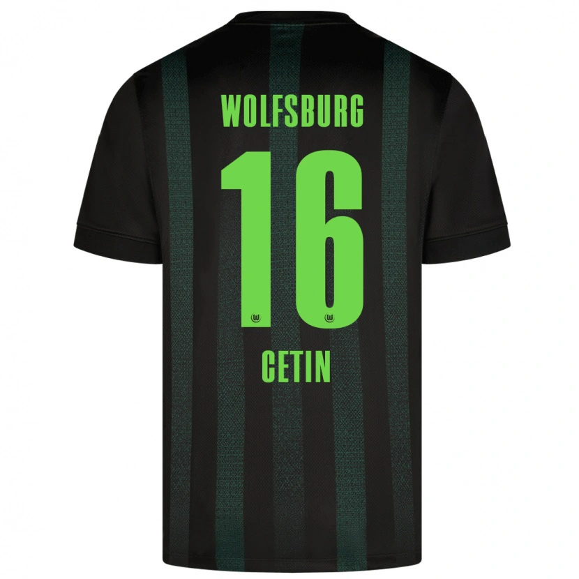 Danxen Mænd Serkan Cetin #16 Mørkegrøn Udebane Spillertrøjer 2024/25 Trøje T-Shirt