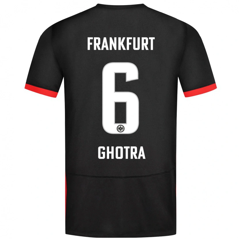 Danxen Mænd Harpreet Ghotra #6 Sort Udebane Spillertrøjer 2024/25 Trøje T-Shirt