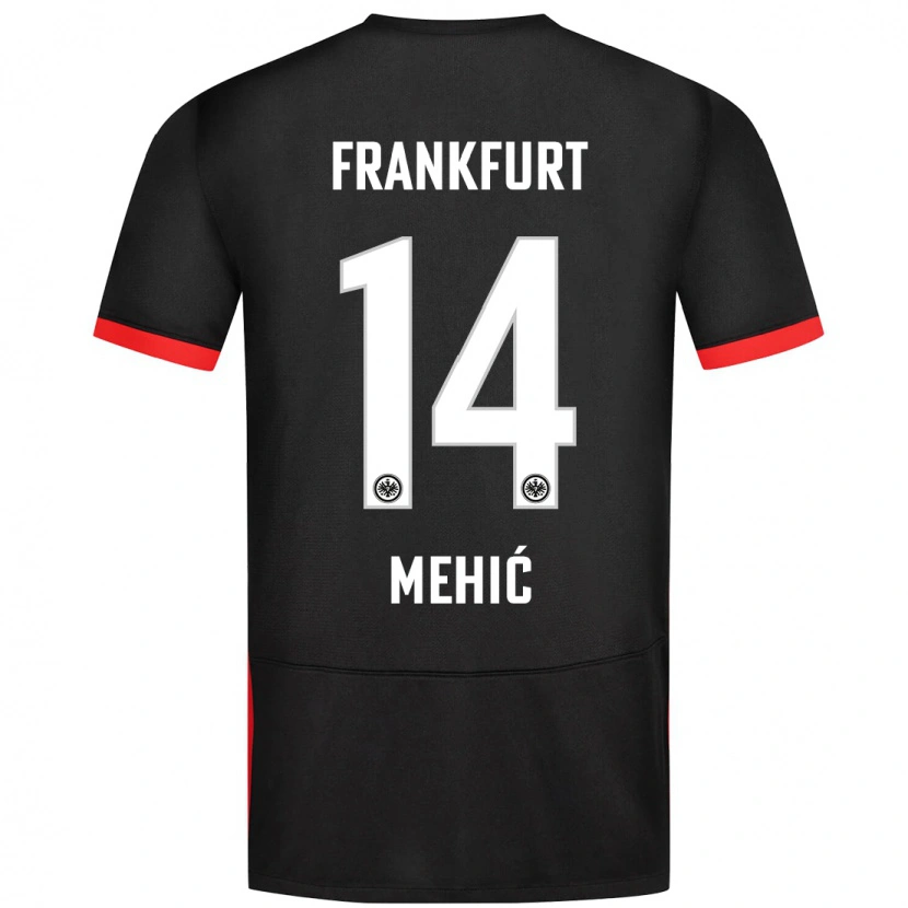 Danxen Mænd Liam Mehić #14 Sort Udebane Spillertrøjer 2024/25 Trøje T-Shirt