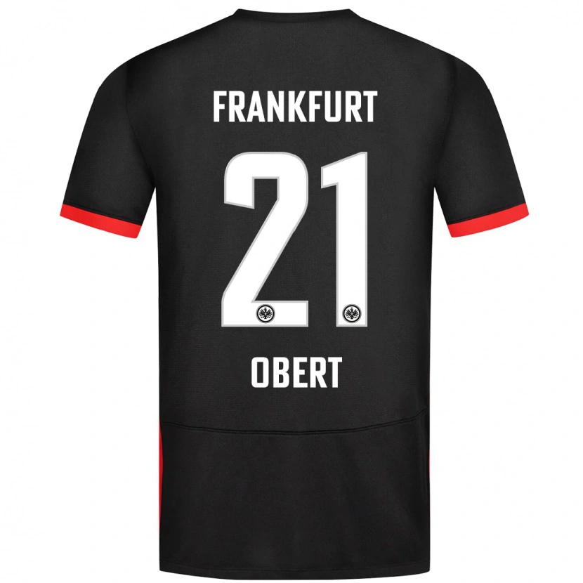 Danxen Mænd Yuriy Obert #21 Sort Udebane Spillertrøjer 2024/25 Trøje T-Shirt