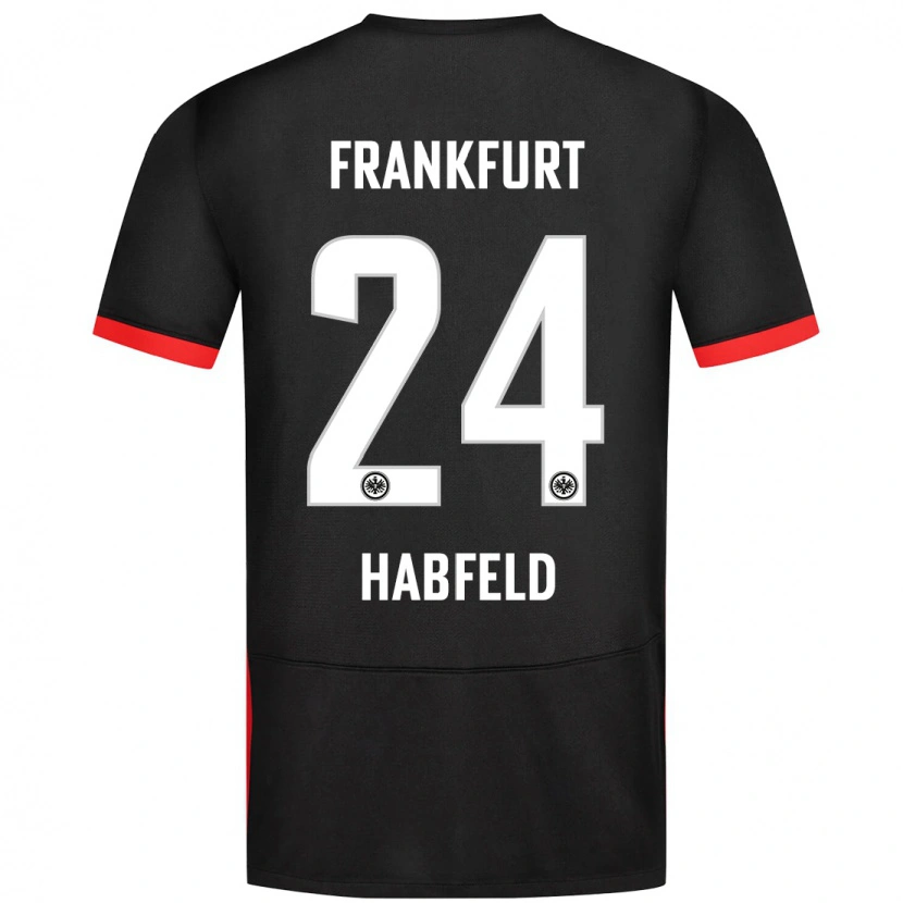 Danxen Mænd Josef Haßfeld #24 Sort Udebane Spillertrøjer 2024/25 Trøje T-Shirt