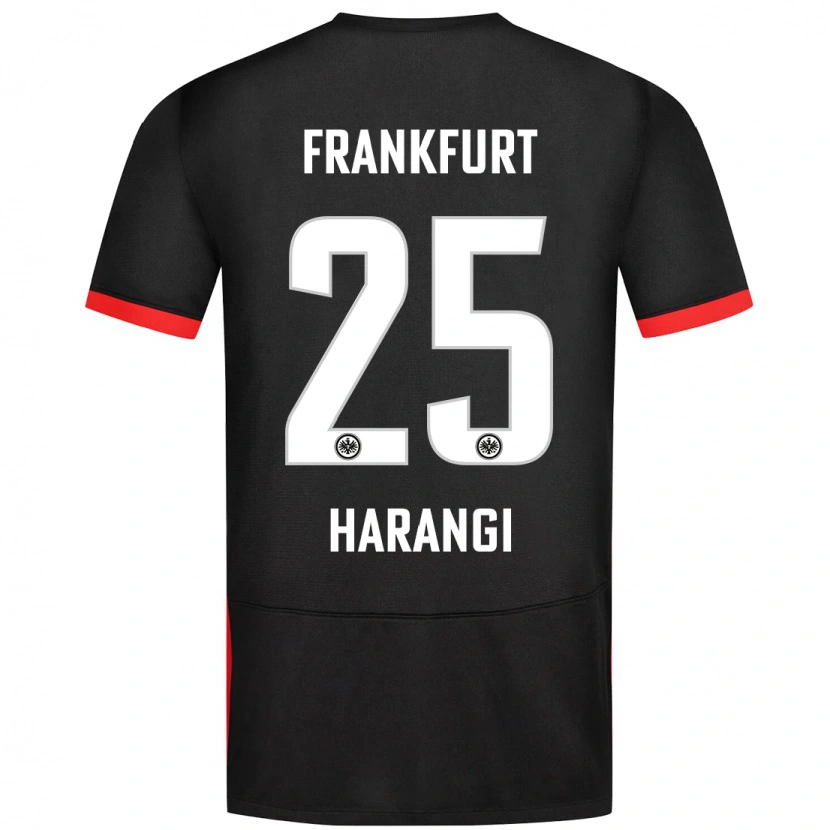 Danxen Mænd Aiden Harangi #25 Sort Udebane Spillertrøjer 2024/25 Trøje T-Shirt