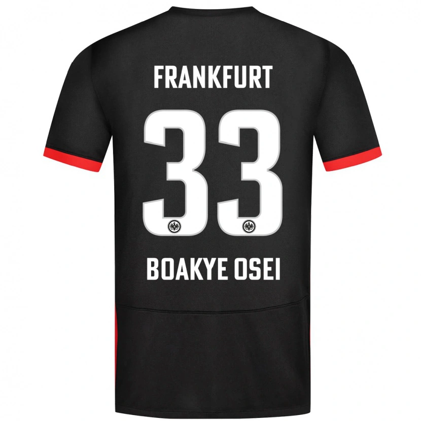 Danxen Mænd Derek Boakye-Osei #33 Sort Udebane Spillertrøjer 2024/25 Trøje T-Shirt