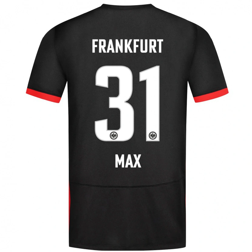 Danxen Mænd Philipp Max #31 Sort Udebane Spillertrøjer 2024/25 Trøje T-Shirt