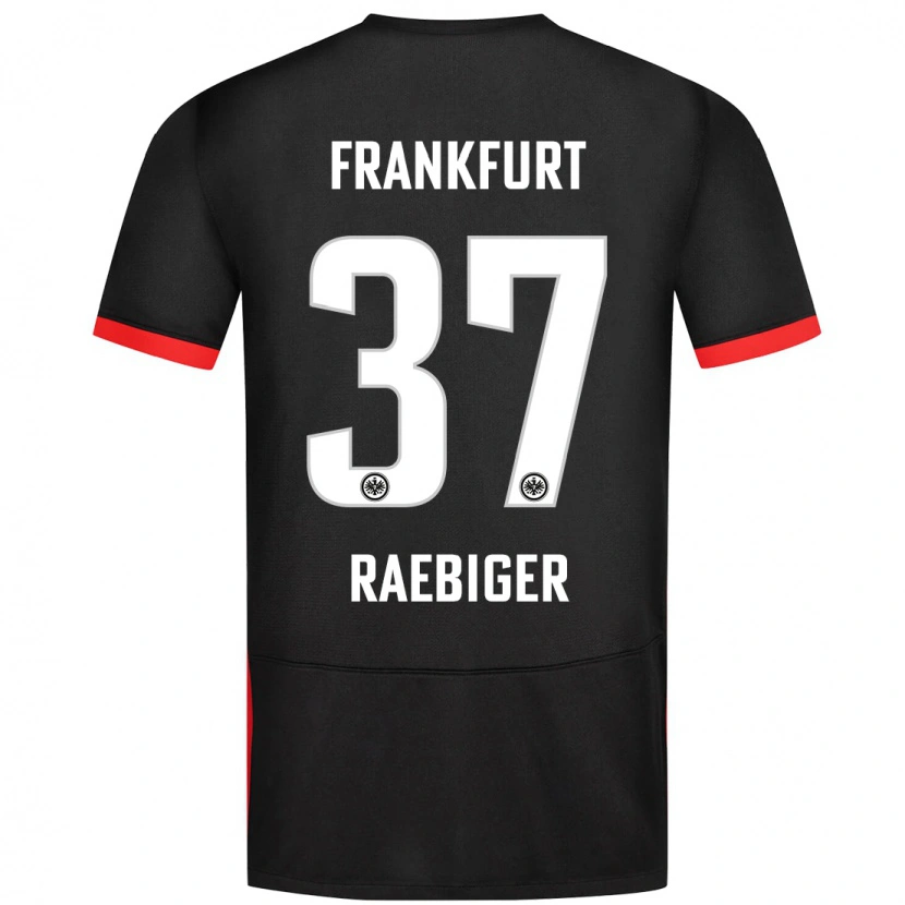 Danxen Mænd Sidney Raebiger #37 Sort Udebane Spillertrøjer 2024/25 Trøje T-Shirt