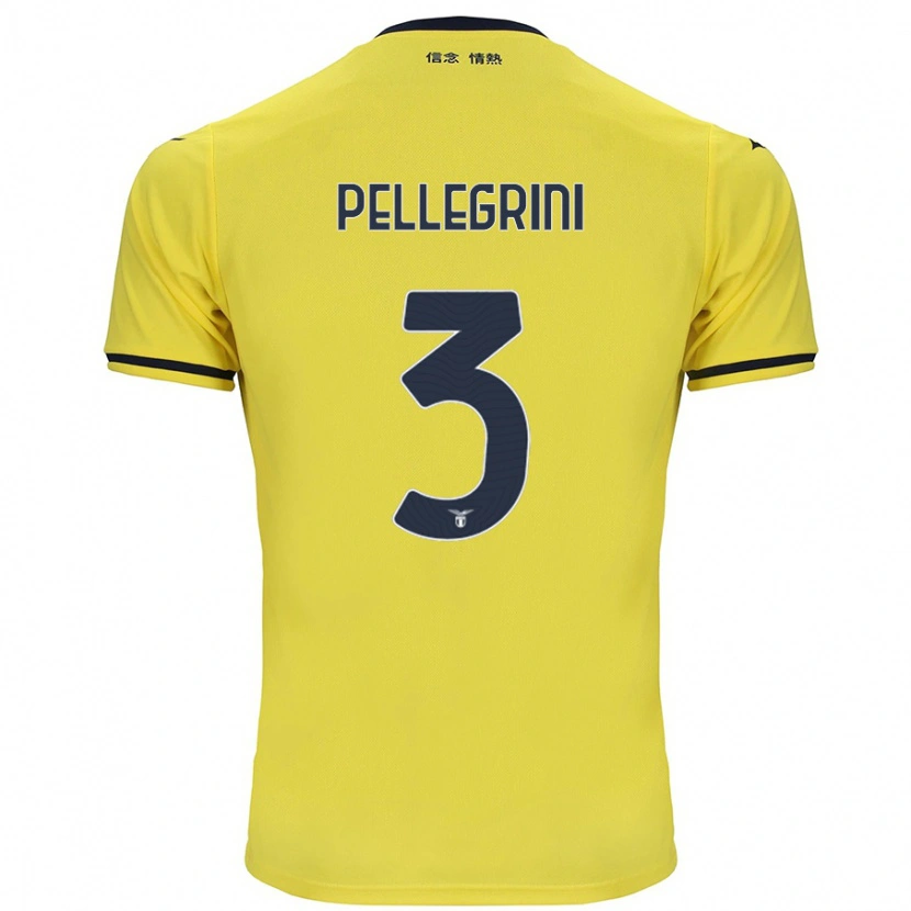 Danxen Mænd Luca Pellegrini #3 Gul Udebane Spillertrøjer 2024/25 Trøje T-Shirt