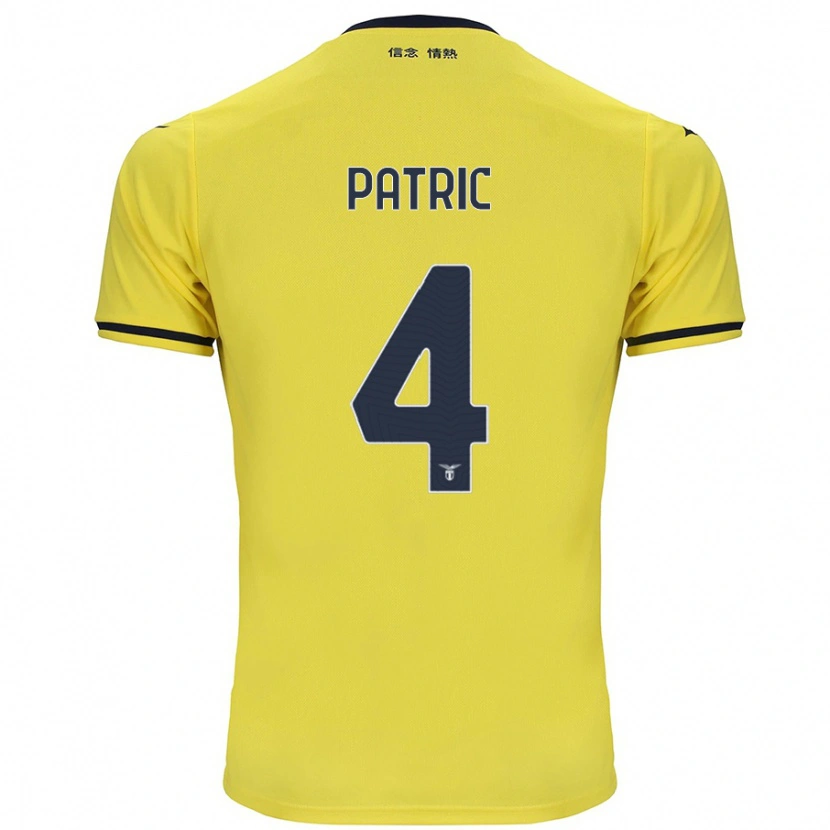 Danxen Mænd Patric #4 Gul Udebane Spillertrøjer 2024/25 Trøje T-Shirt