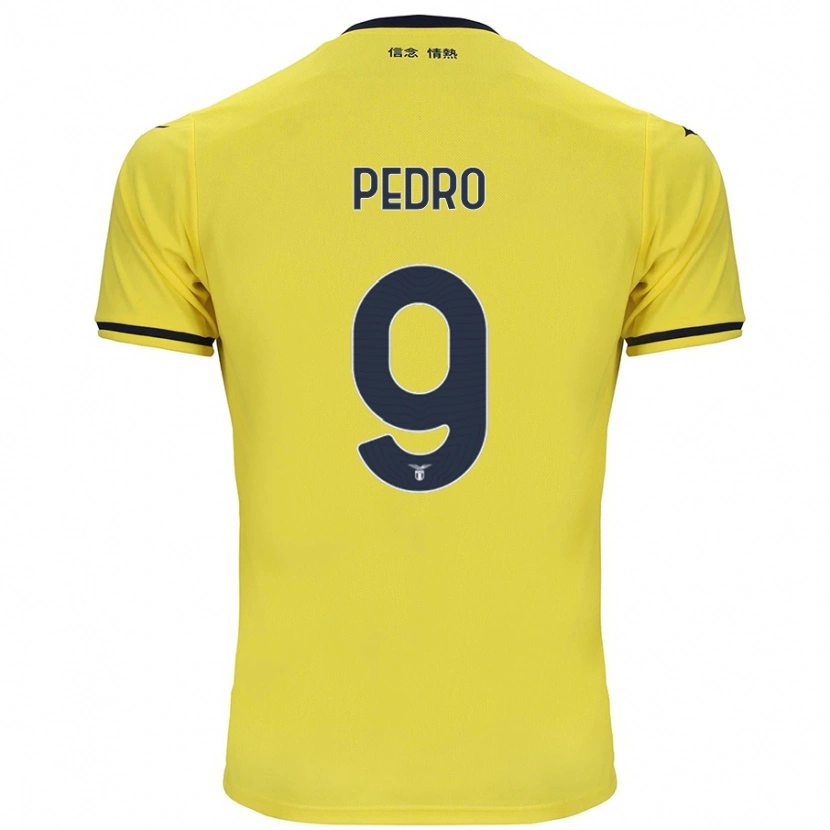 Danxen Mænd Pedro #9 Gul Udebane Spillertrøjer 2024/25 Trøje T-Shirt