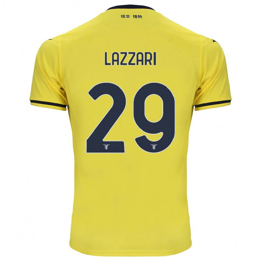 Danxen Mænd Manuel Lazzari #29 Gul Udebane Spillertrøjer 2024/25 Trøje T-Shirt